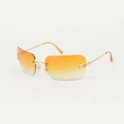 CHANEL RIMLESS RHINESTONE SUNGLASSES