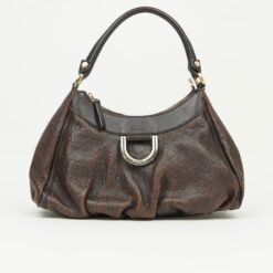GUCCI MONOGRAM LEATHER ABBEY BAG