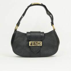 FENDI LEATHER BAG WITH GOLD HARDWARE