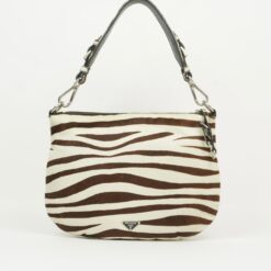 PRADA ZEBRA PRINT CAVALLINO HOBO BAG