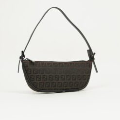 Alternative view of FENDI ZUCCA CRESCENT SHOULDER BAG