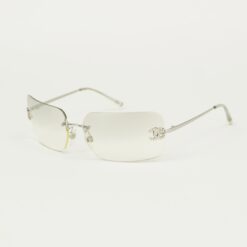 CHANEL RIMLESS RHINESTONE SUNGLASSES