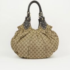 GUCCI MONOGRAM STUDDED PELHAM BAG