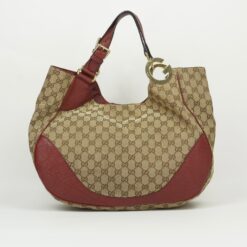 GUCCI MONOGRAM G LOGO HOBO BAG