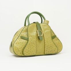 Alternative view of CHRISTIAN DIOR OSTRICH DOUBLE SADDLE BOWLER BAG