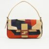 FENDI CALF HAIR PATCHWORK BAGUETTE BAG
