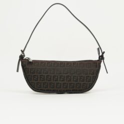 FENDI ZUCCA CRESCENT SHOULDER BAG