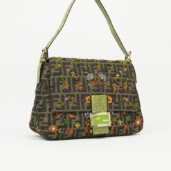Alternative view of FENDI MAMA BEADED BAGUETTE WITH LIZARD TRIM