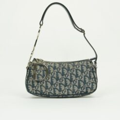 CHRISTIAN DIOR MONOGRAM BAG WITH SILVER HARDWARE