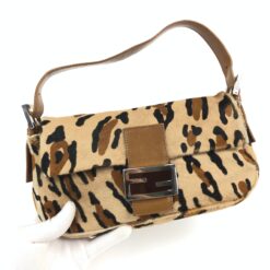 Alternative view of FENDI LEOPARD CALF HAIR BAGUETTE SHOULDER BAG