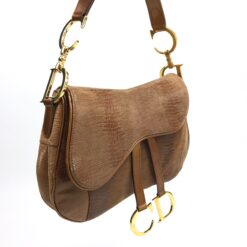 Alternative view of CHRISTIAN DIOR LIZARD DOUBLE SADDLE BAG