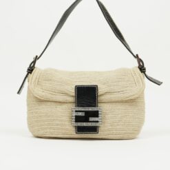 FENDI CROCHET BAGUETTE WITH DIAMANTÉ BUCKLE