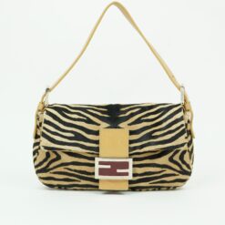 FENDI CALF HAIR ZEBRA BAGUETTE