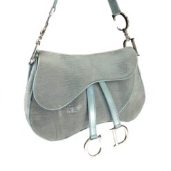 Alternative view of CHRISTIAN DIOR EXOTIC SOFT LIZARD LEATHER DOUBLE SADDLE BAG
