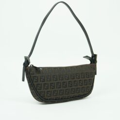 Alternative view of FENDI ZUCCA CRESCENT SHOULDER BAG
