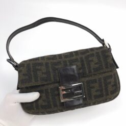Alternative view of FENDI CASHMERE WOOL BAGUETTE SHOULDER BAG