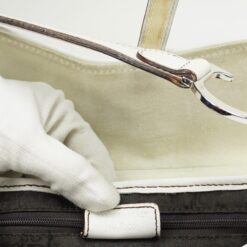 Alternative view of CHRISTIAN DIOR WHITE LEATHER SADDLE BAG