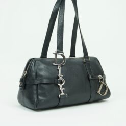 Alternative view of CHRISTIAN DIOR LEATHER BAG WITH SILVER HARDWARE