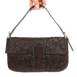 FENDI BEADED BAGUETTE SHOULDER BAG