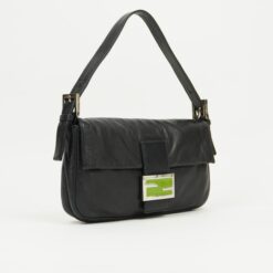 Alternative view of FENDI LEATHER BAGUETTE WITH GREEN BUCKLE