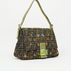 Alternative view of FENDI BEADED MAMA BAGUETTE WITH LIZARD TRIM