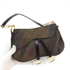 Alternative view of CHRISTIAN DIOR 2001 WATERCOLOUR DOUBLE SADDLE BAG