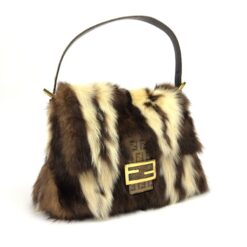 Alternative view of FENDI FUR MAMA BAGUETTE BAG