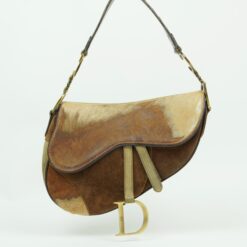CHRISTIAN DIOR PONY HAIR SADDLE BAG