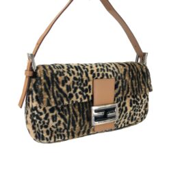 Alternative view of FENDI FLUFFY LEOPARD BAGUETTE BAG