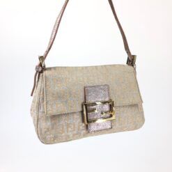 Alternative view of FENDI ZUCCA SHIMMER BAGUETTE BAG