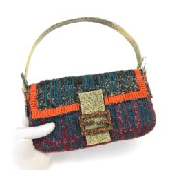 Alternative view of FENDI BEADED BAGUETTE BAG WITH EXOTIC LIZARD DETAILING