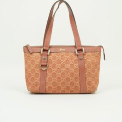 GUCCI MONOGRAM SUEDE BAG