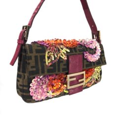 Alternative view of FENDI BEADED BAGUETTE BAG WITH EXOTIC LIZARD DETAILING
