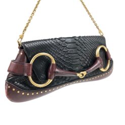 Alternative view of GUCCI HORSEBIT TOM FORD PYTHON CHAIN SHOULDER BAG