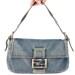 FENDI DENIM BAGUETTE BAG