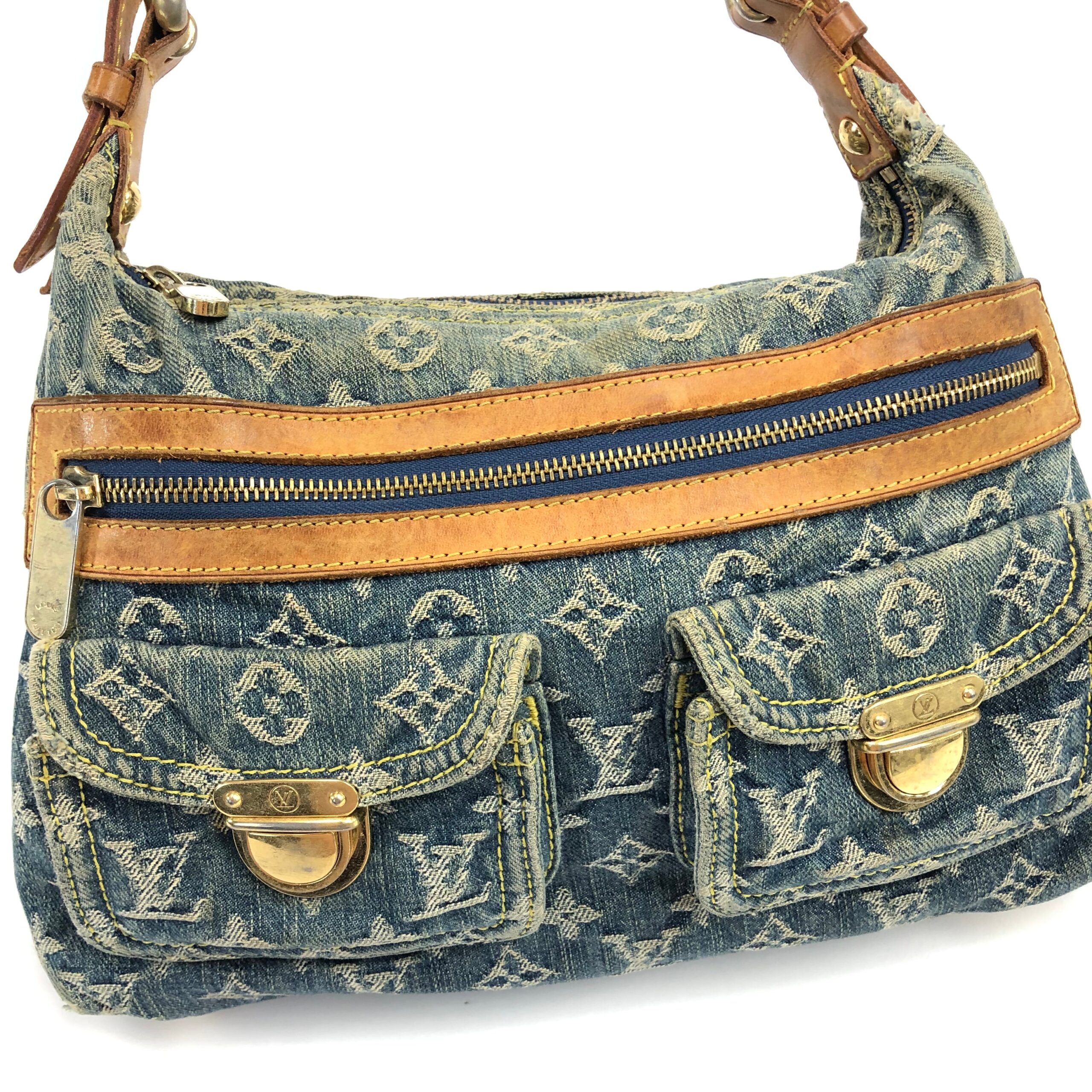 LOUIS VUITTON BAGGY PM DENIM SHOULDER BAG - Image 6