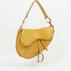 Alternative view of CHRISTIAN DIOR TAN LEATHER SADDLE BAG