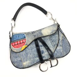 Alternative view of CHRISTIAN DIOR DENIM DOUBLE SADDLE BAG