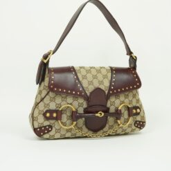 Alternative view of GUCCI HORSEBIT STUDDED CHAIN SHOULDER BAG