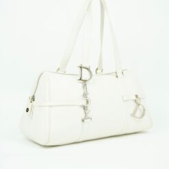 Alternative view of CHRISTIAN DIOR LEATHER BAG WITH SILVER HARDWARE