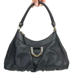 GUCCI MONOGRAM ABBEY LEATHER SHOULDER BAG