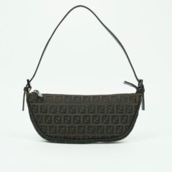 FENDI ZUCCA CRESCENT SHOULDER BAG