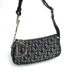 Alternative view of CHRISTIAN DIOR MONOGRAM SHOULDER BAG WITH SILVER DETAILING