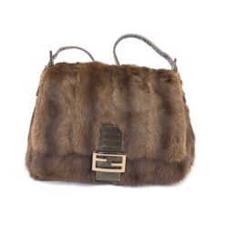 Alternative view of FENDI MINK FUR MAMA BAGUETTE BAG