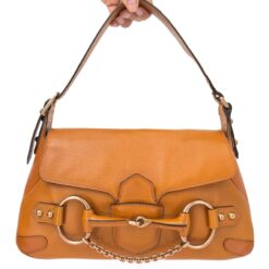 GUCCI HORSEBIT CHAIN LEATHER SHOULDER BAG