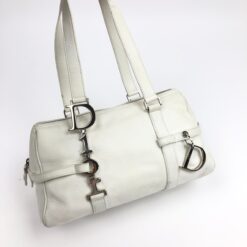 Alternative view of CHRISTIAN DIOR LEATHER BAG WITH SILVER HARDWARE