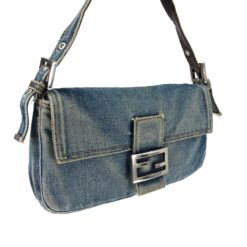 Alternative view of FENDI DENIM BAGUETTE BAG