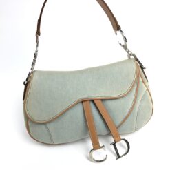 Alternative view of CHRISTIAN DIOR DENIM DOUBLE SADDLE BAG