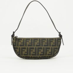 FENDI ZUCCA CRESCENT SHOULDER BAG