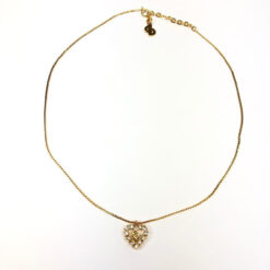 Alternative view of CHRISTIAN DIOR JEWELLED HEART NECKLACE